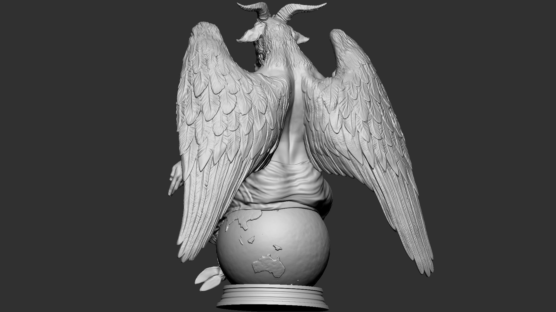 Baphomet Sculpture 01 3D print model_4