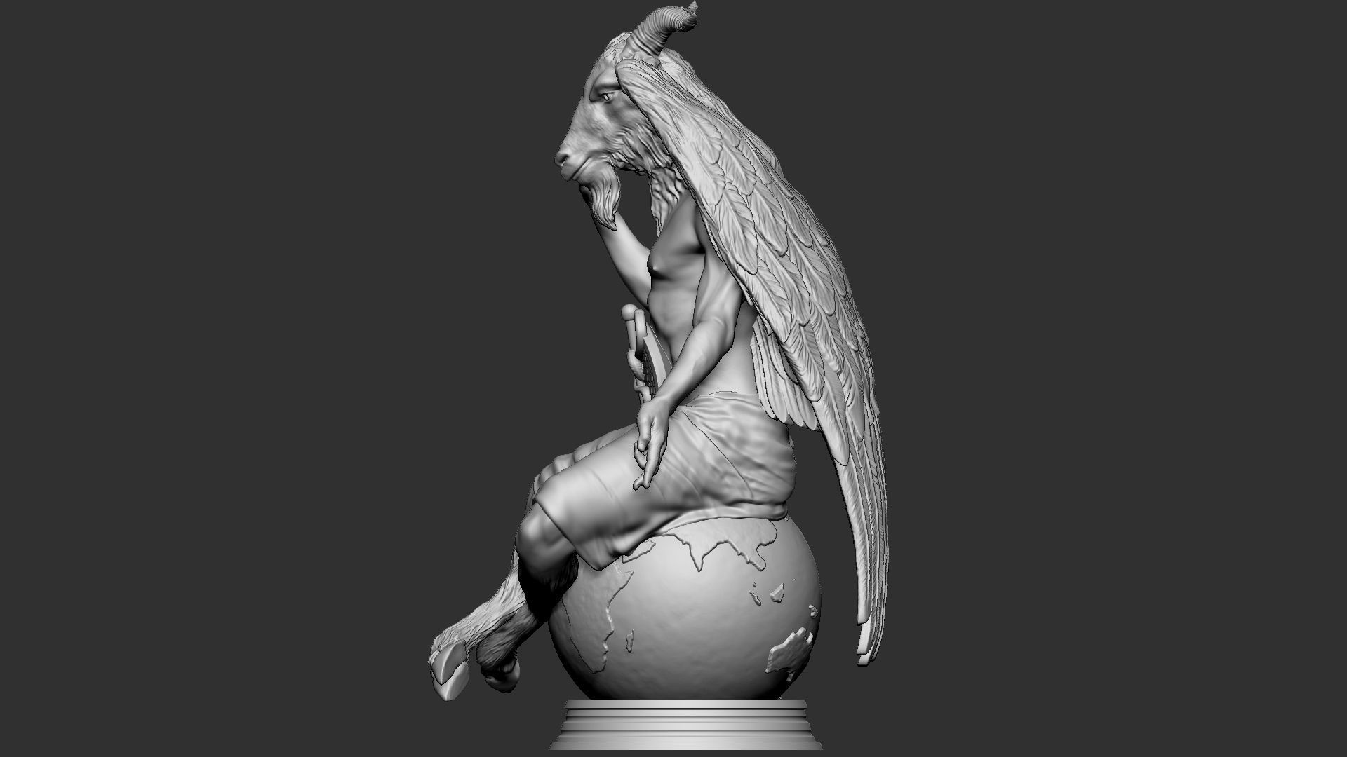 Baphomet Sculpture 01 3D print model_36