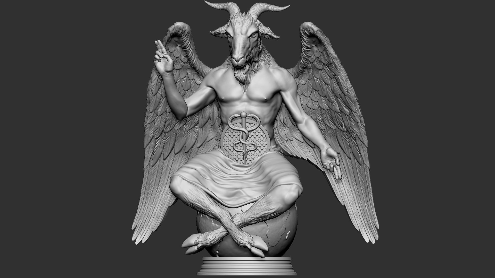 Baphomet Sculpture 01 3D print model_13