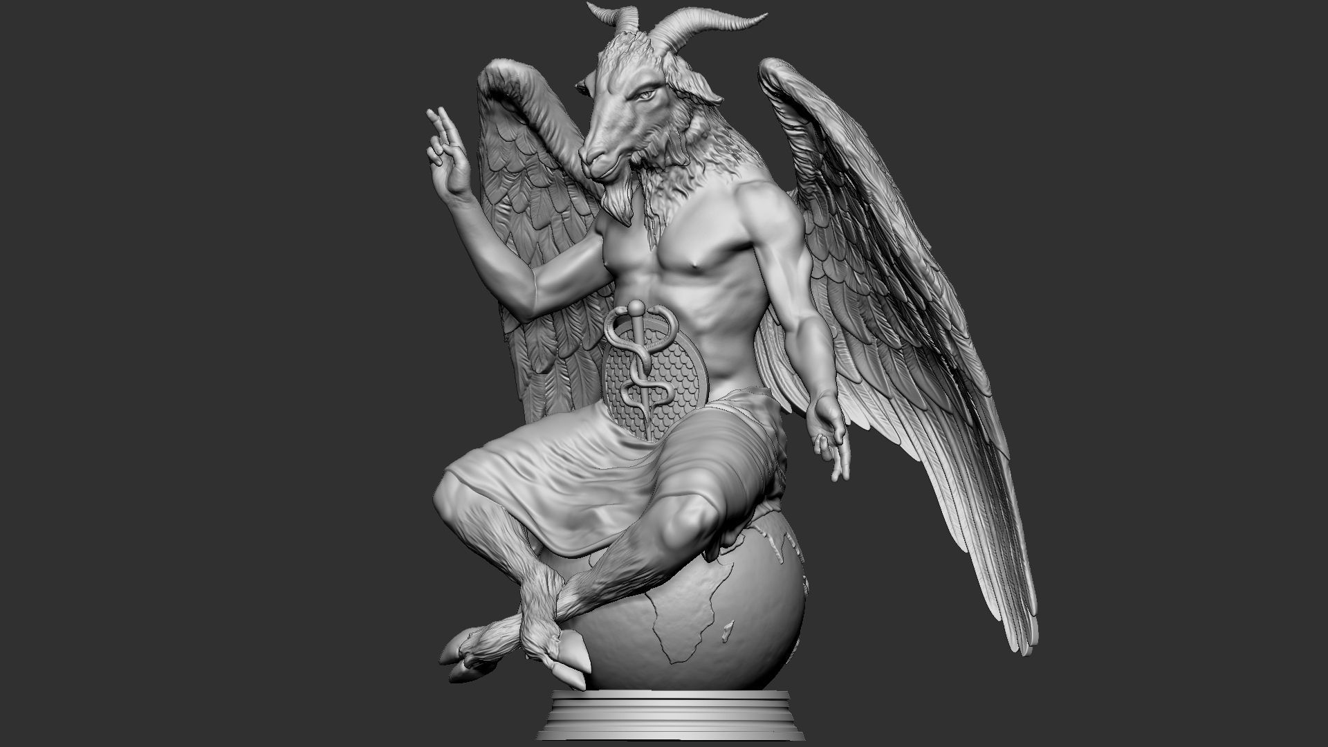 Baphomet Sculpture 01 3D print model_31