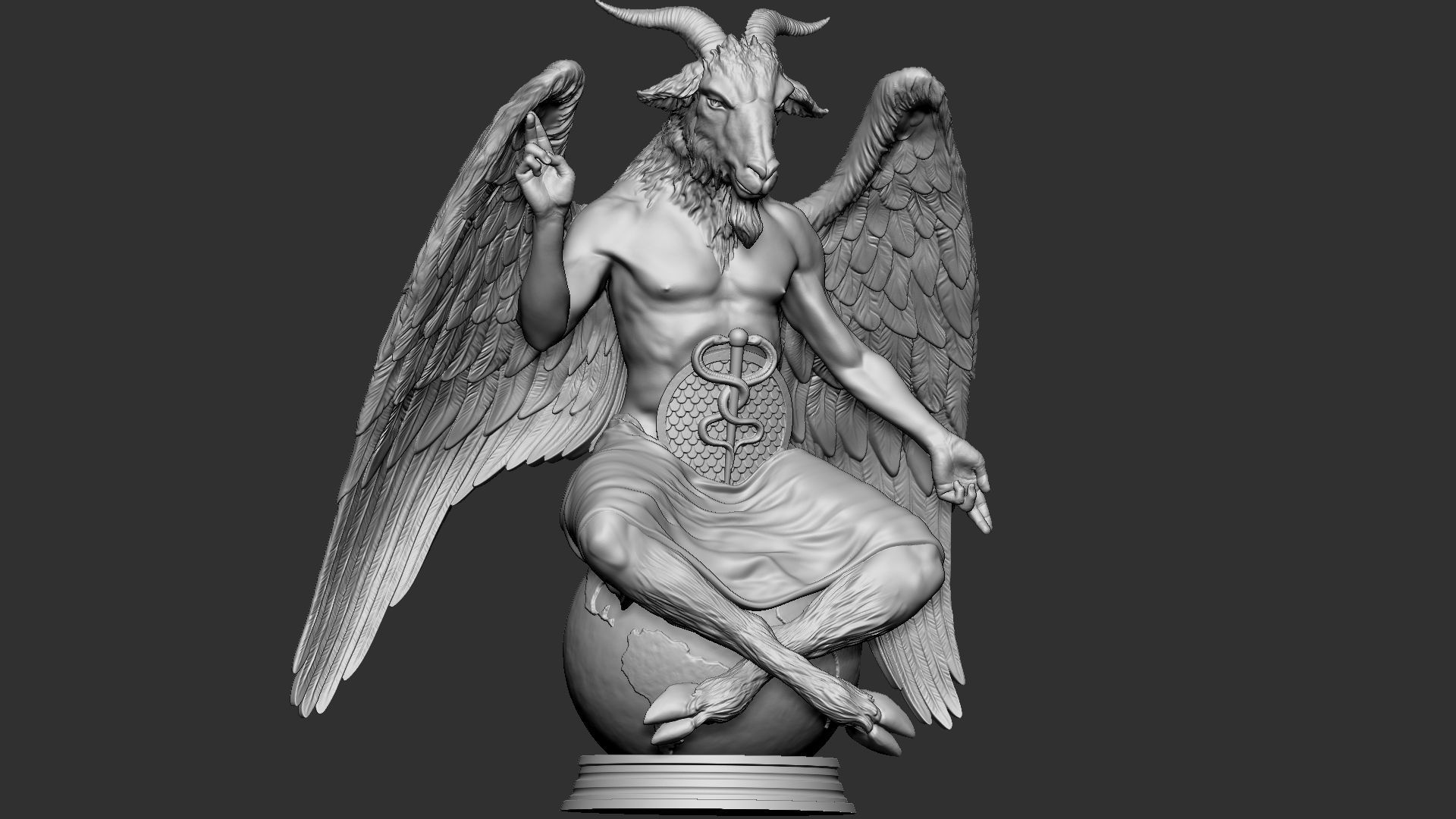Baphomet Sculpture 01 3D print model_16