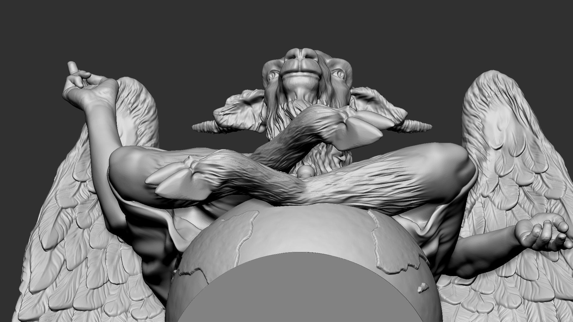 Baphomet Sculpture 01 3D print model_30