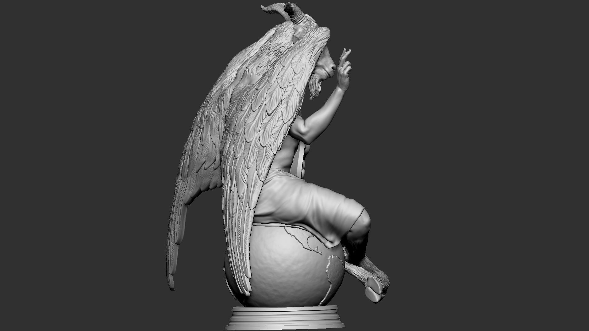 Baphomet Sculpture 01 3D print model_10