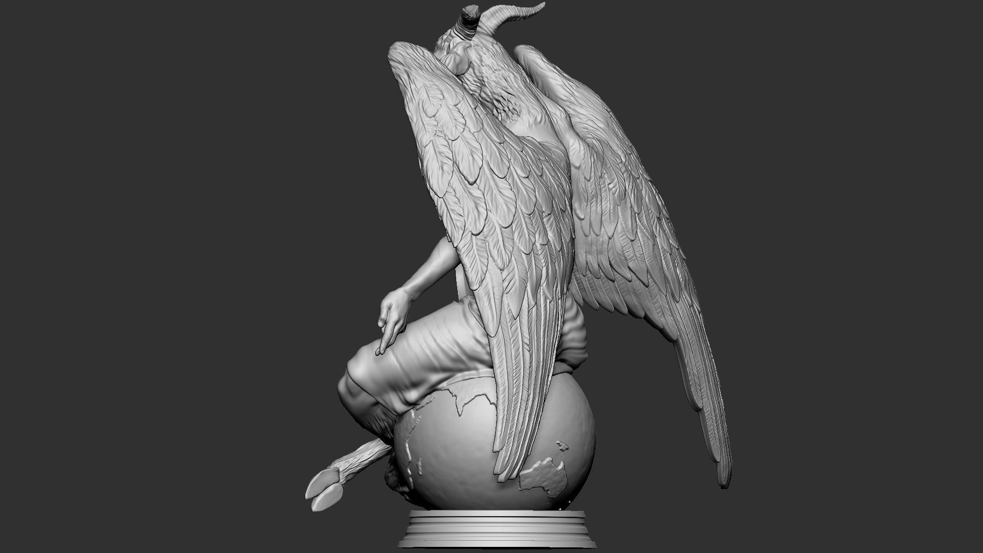 Baphomet Sculpture 01 3D print model_2