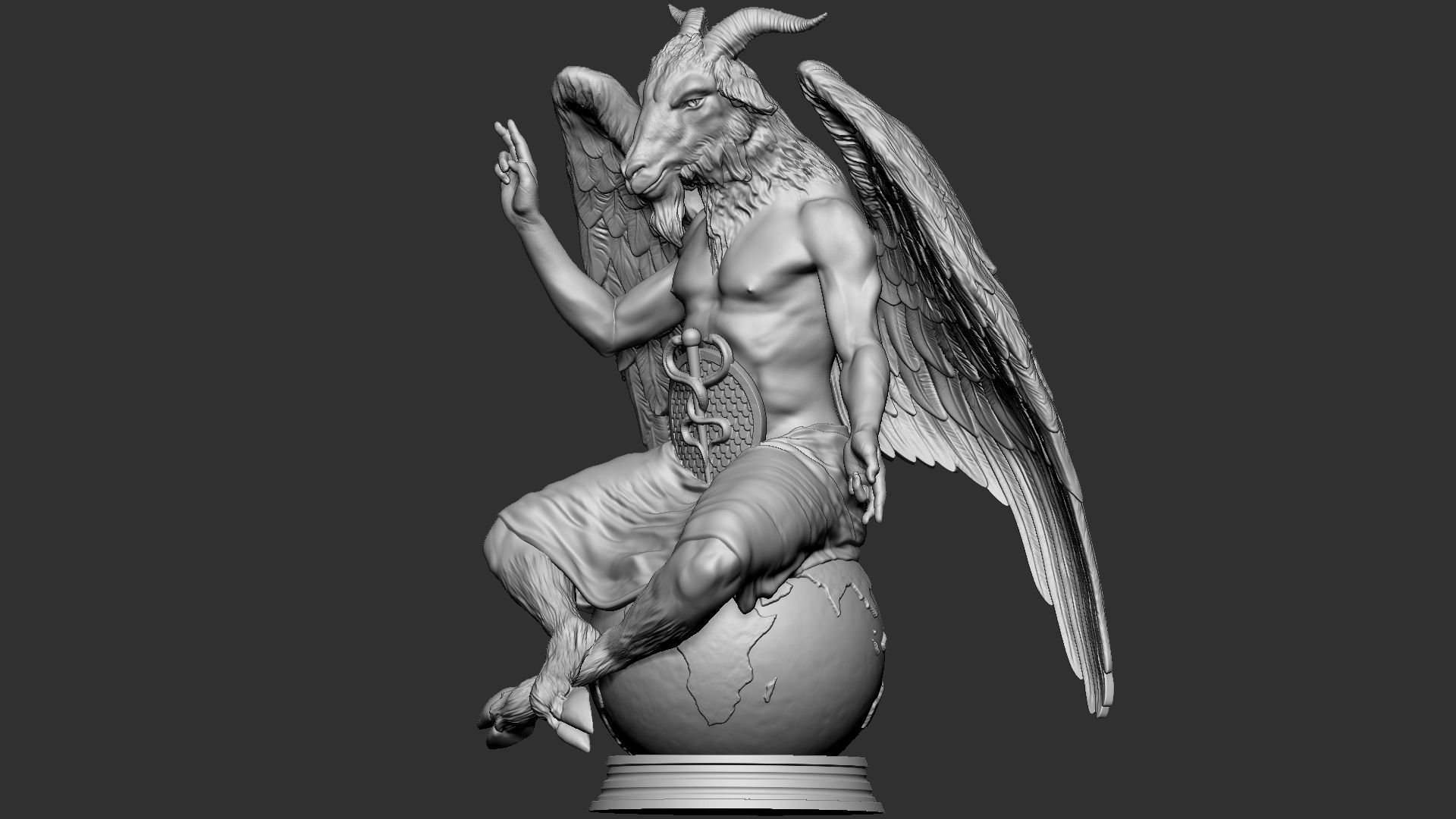 Baphomet Sculpture 01 3D print model_33