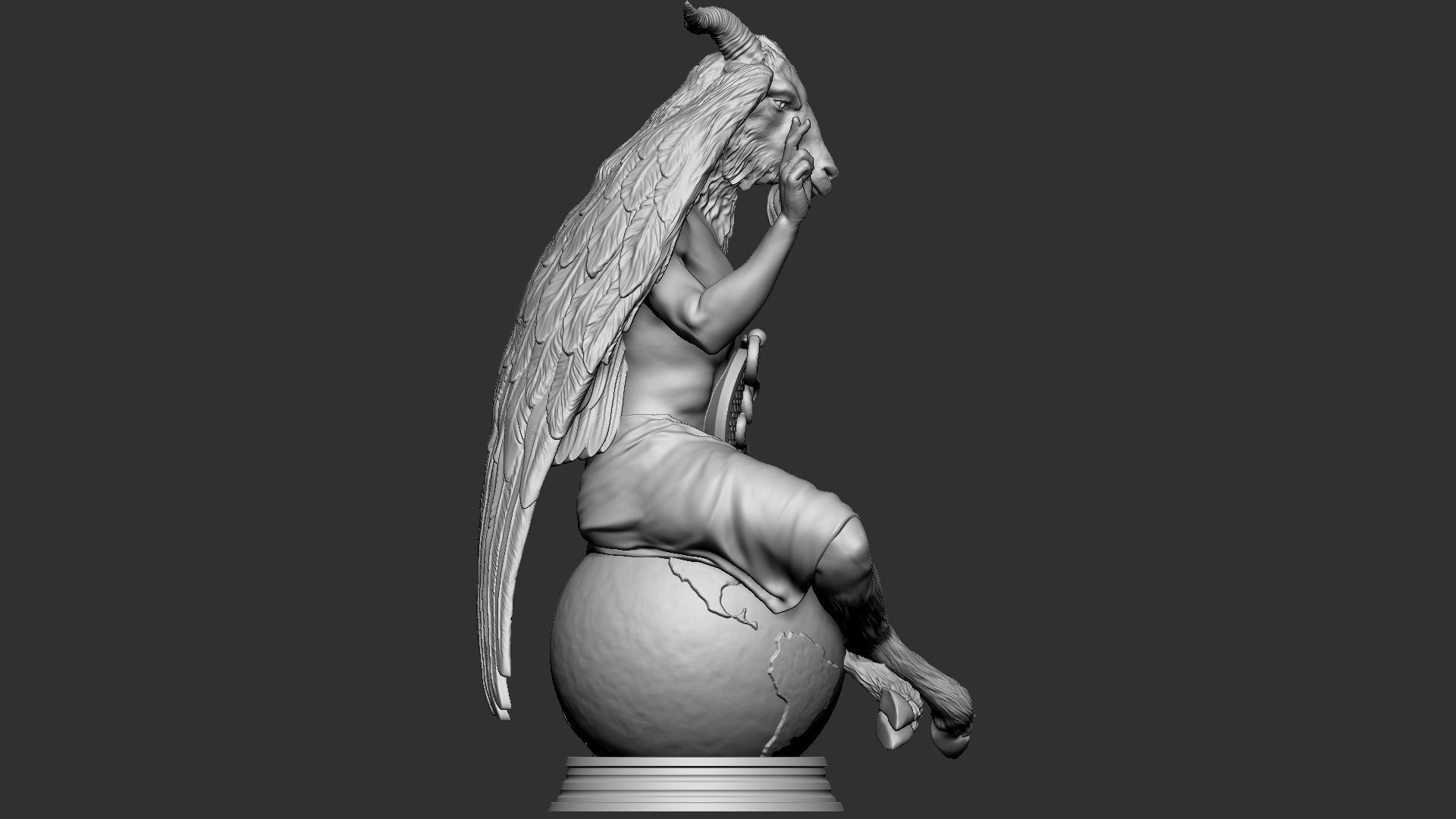 Baphomet Sculpture 01 3D print model_11