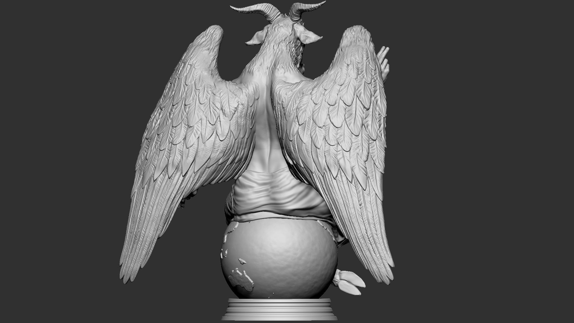 Baphomet Sculpture 01 3D print model_7