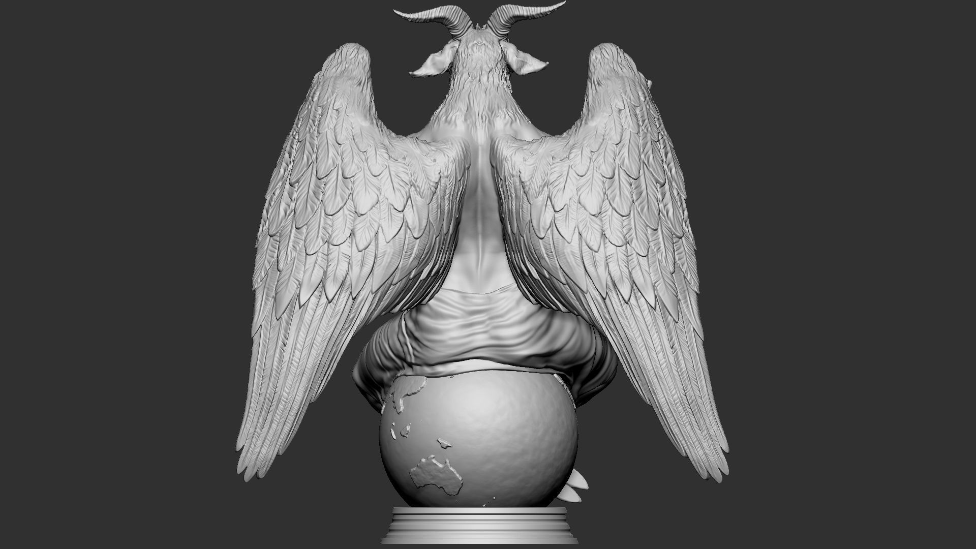 Baphomet Sculpture 01 3D print model_6