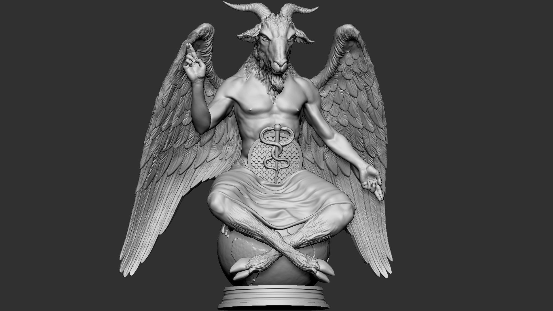 Baphomet Sculpture 01 3D print model_17