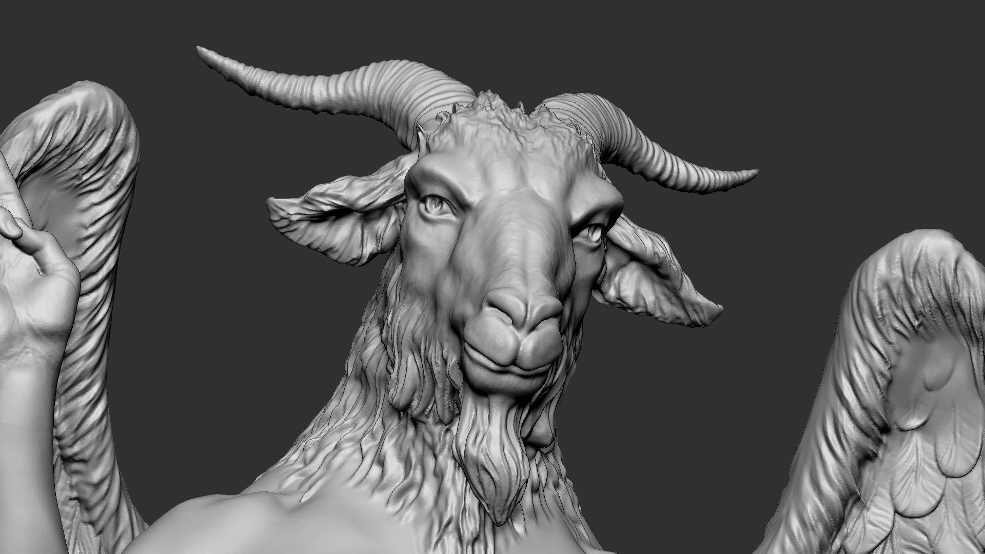 Baphomet Sculpture 01 3D print model_20