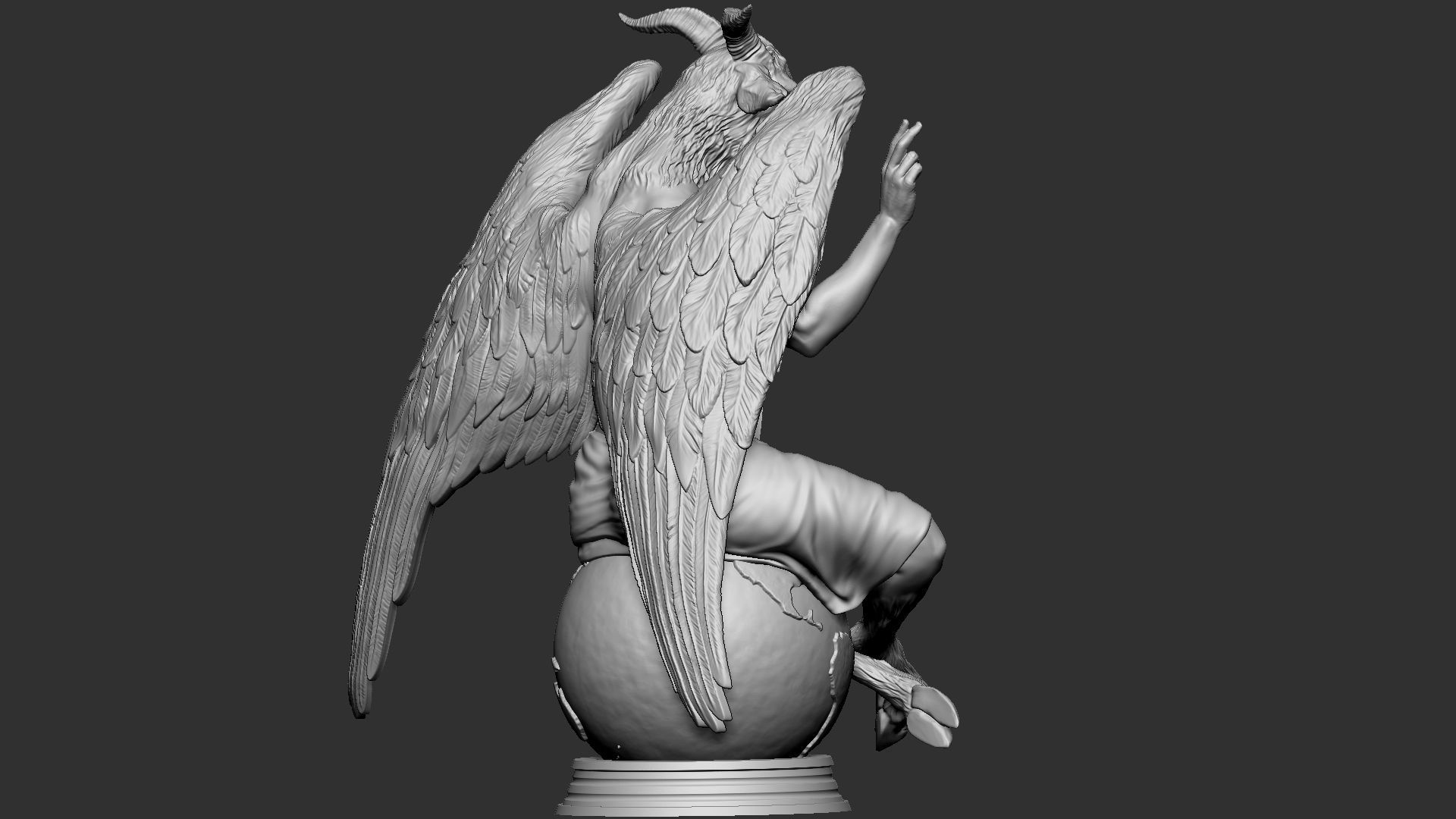 Baphomet Sculpture 01 3D print model_9
