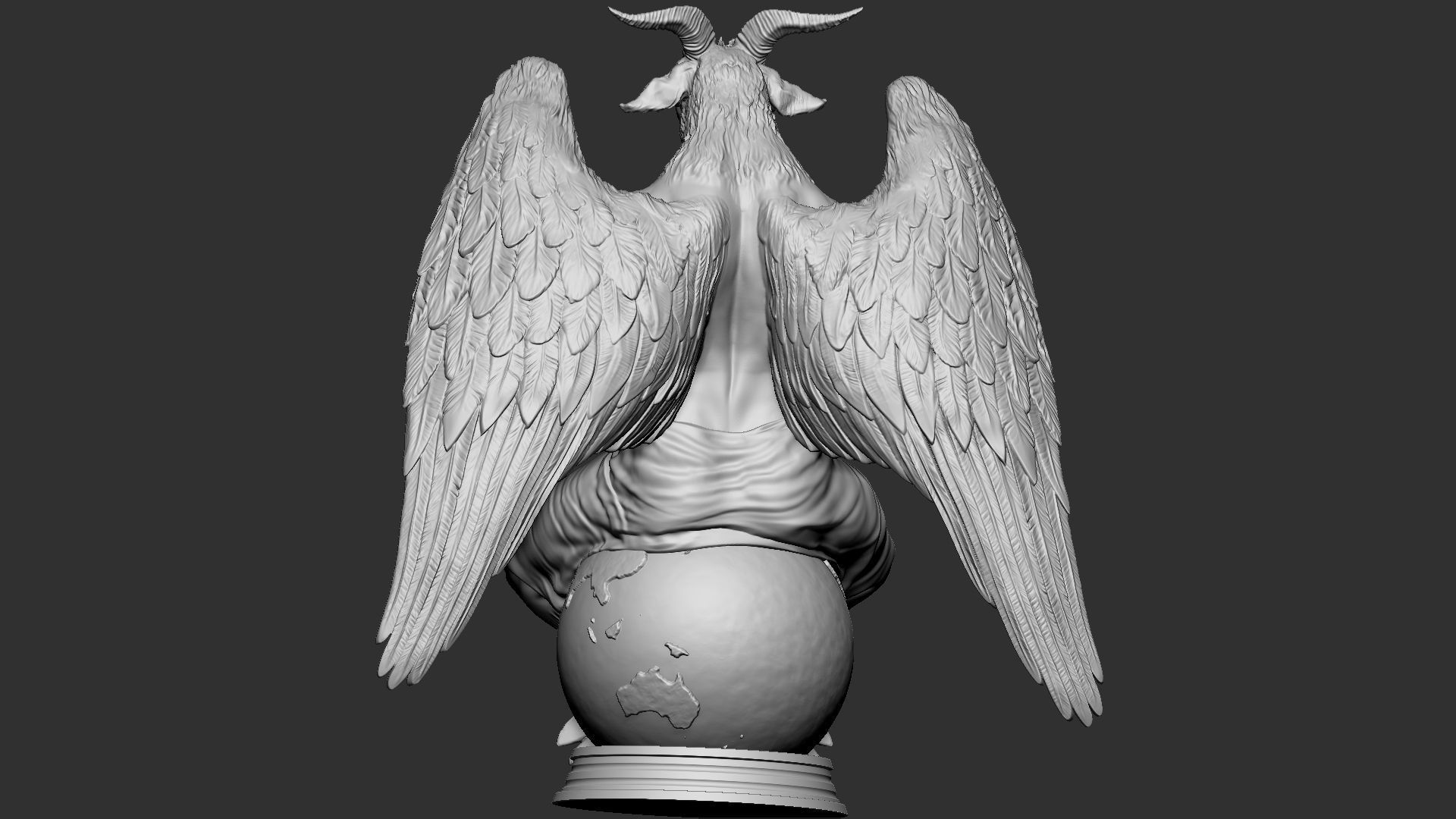 Baphomet Sculpture 01 3D print model_5