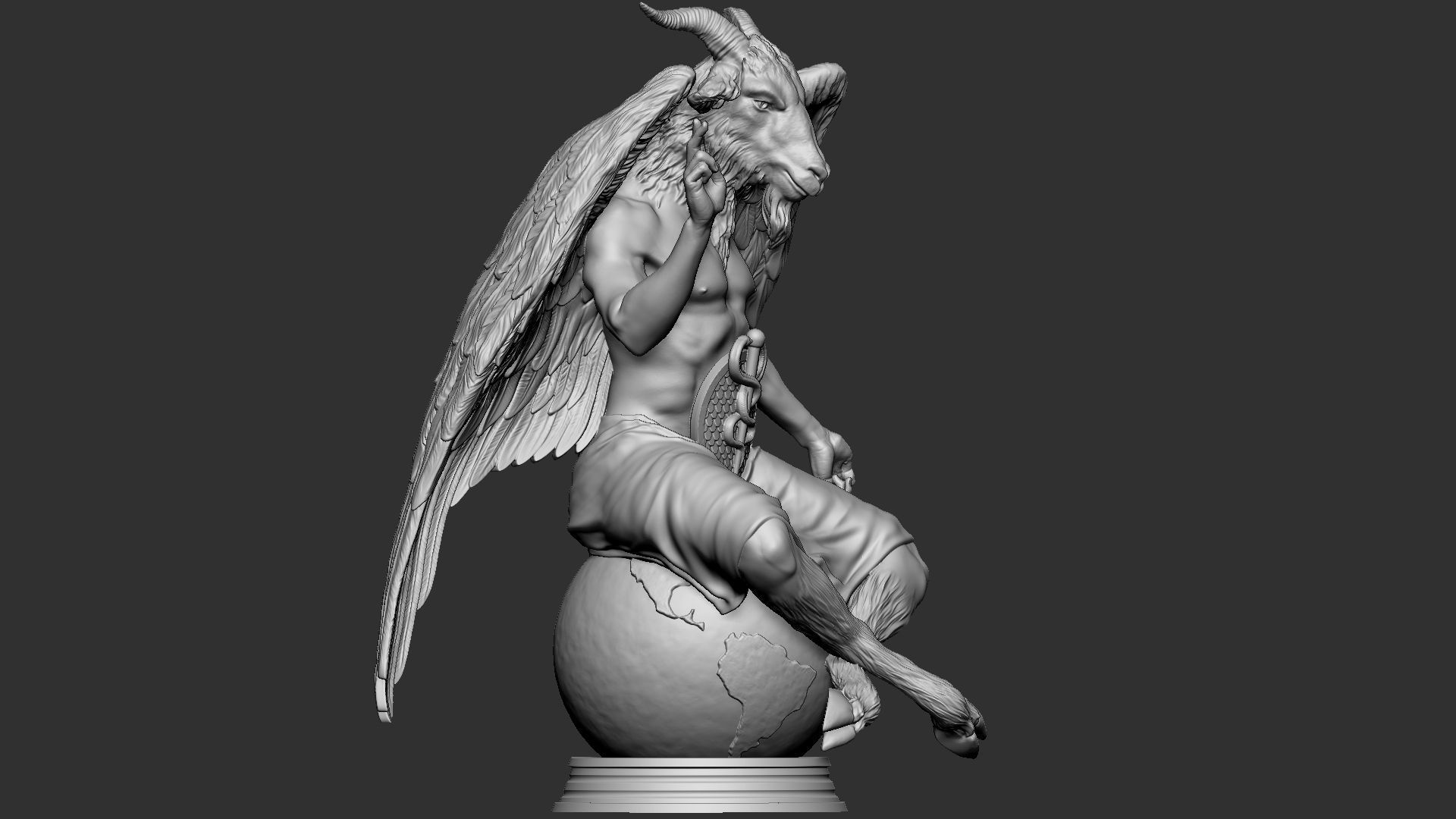 Baphomet Sculpture 01 3D print model_14