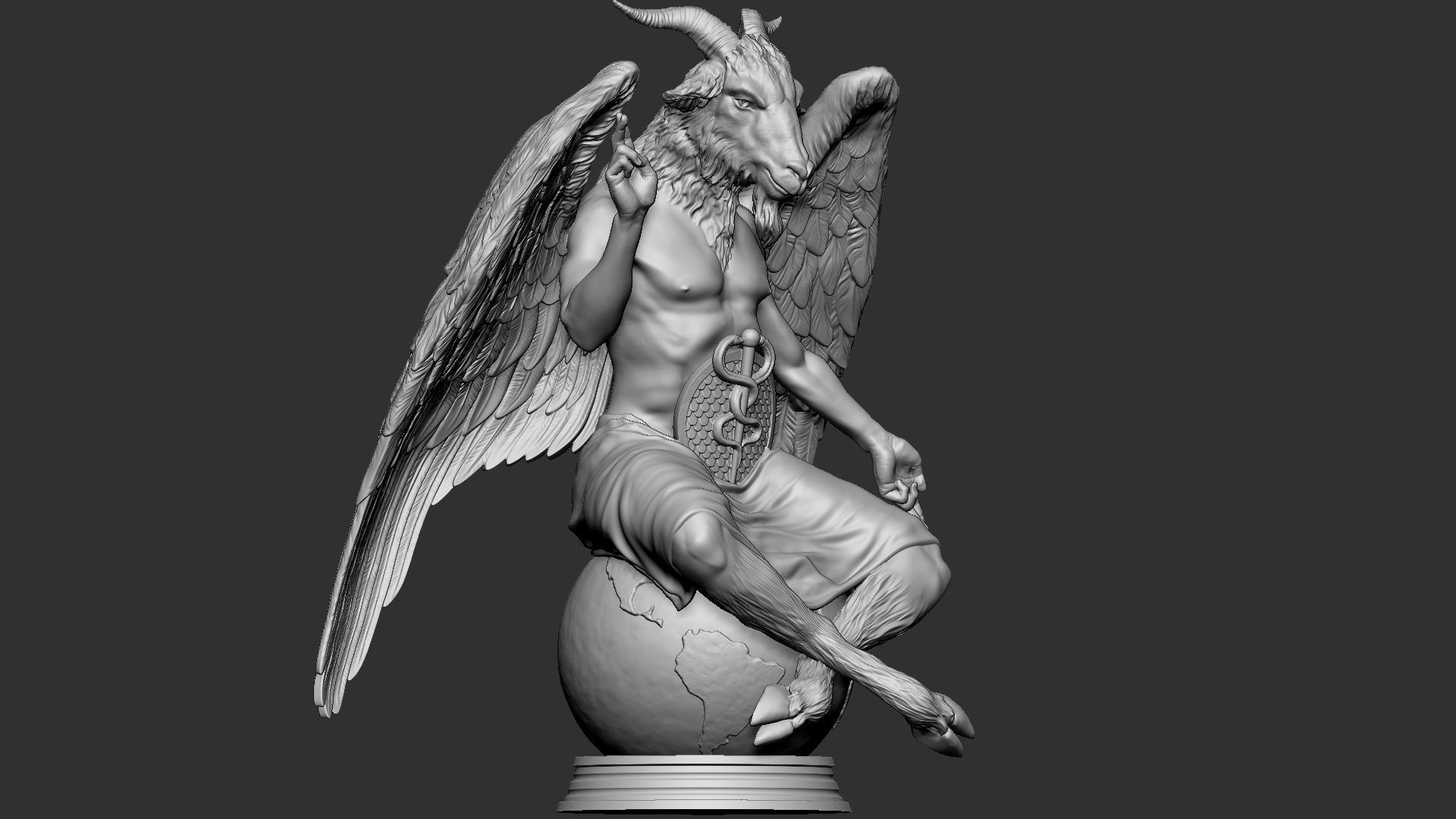 Baphomet Sculpture 01 3D print model_15