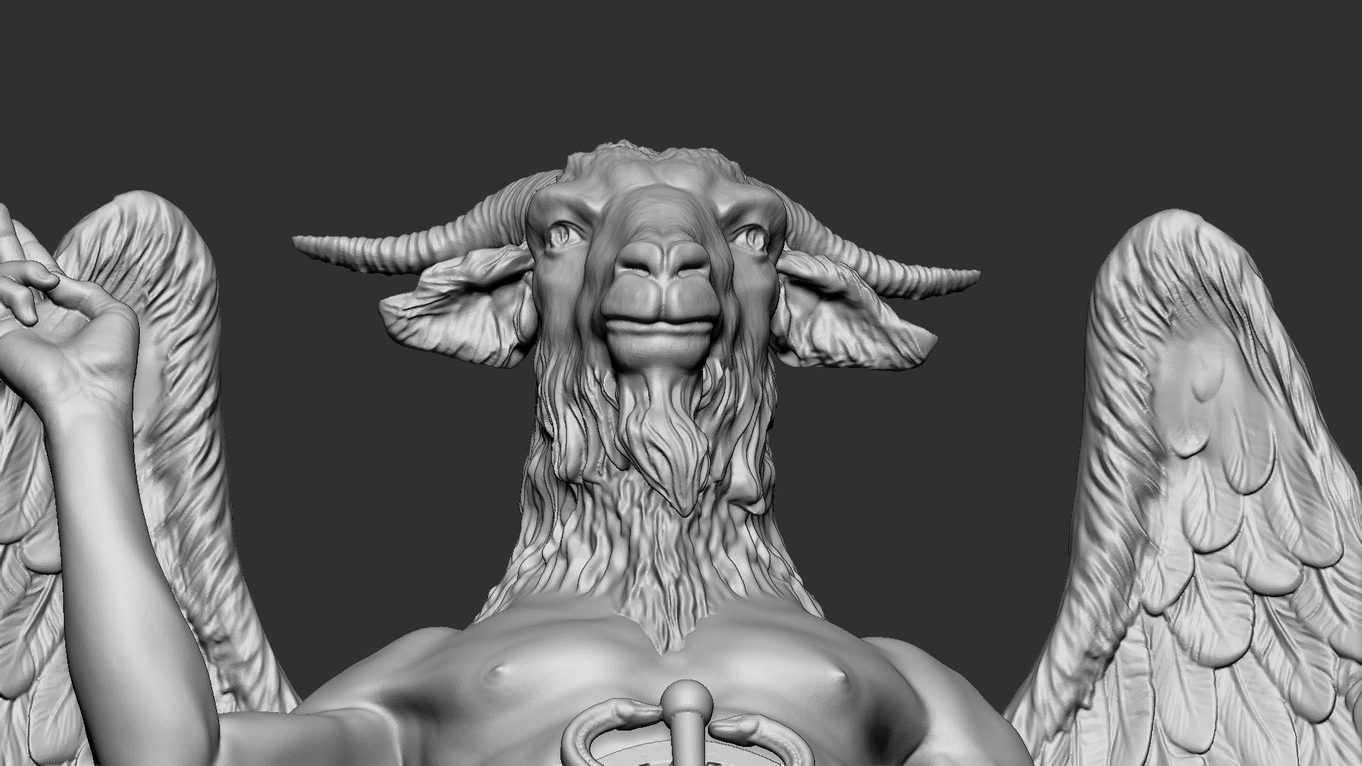 Baphomet Sculpture 01 3D print model_28