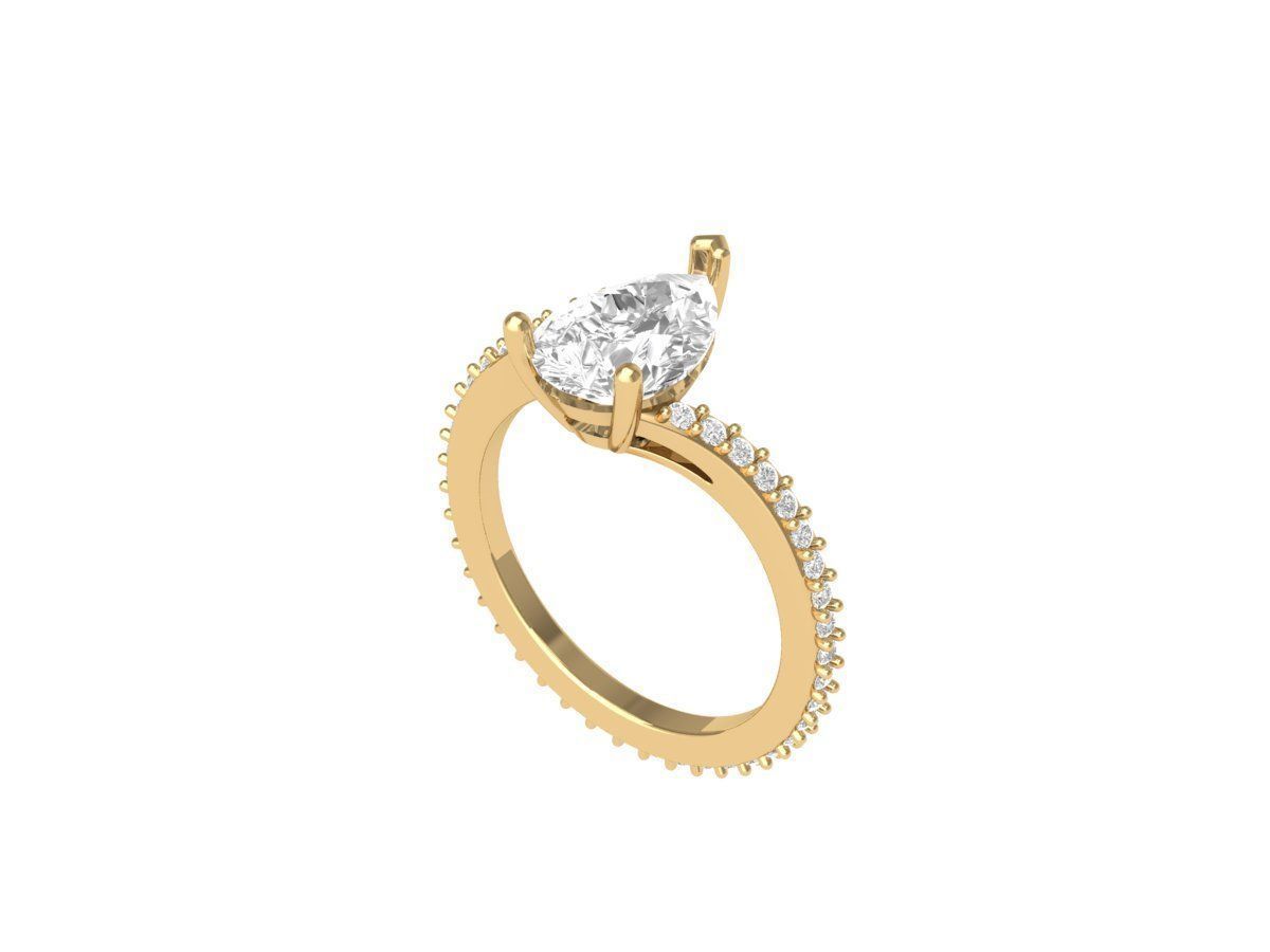 Wedding Ring 3D print model_3