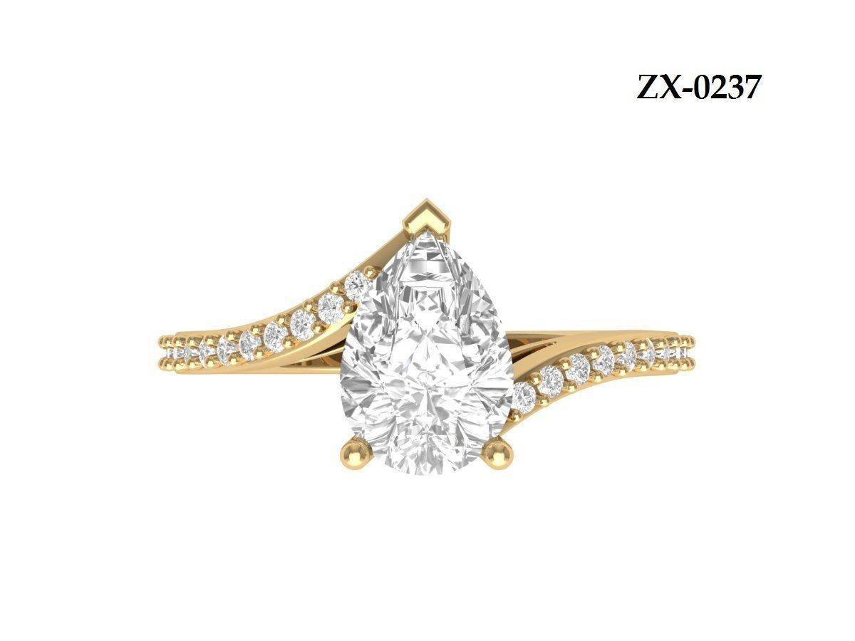 Wedding Ring 3D print model_12