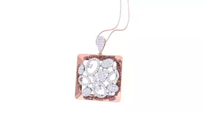 Women Pendant 3dm STL OBJ FBX Renders Details