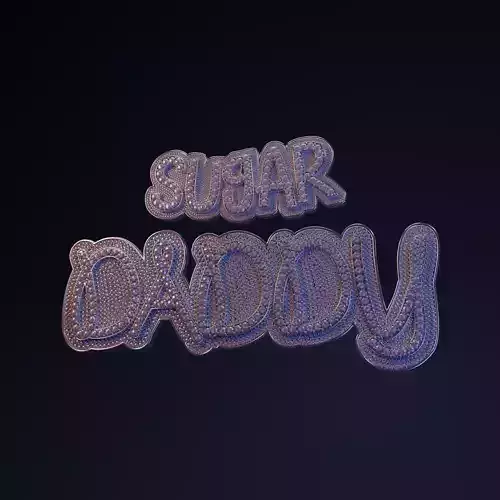 sugar daddy diamond name plate  3D model