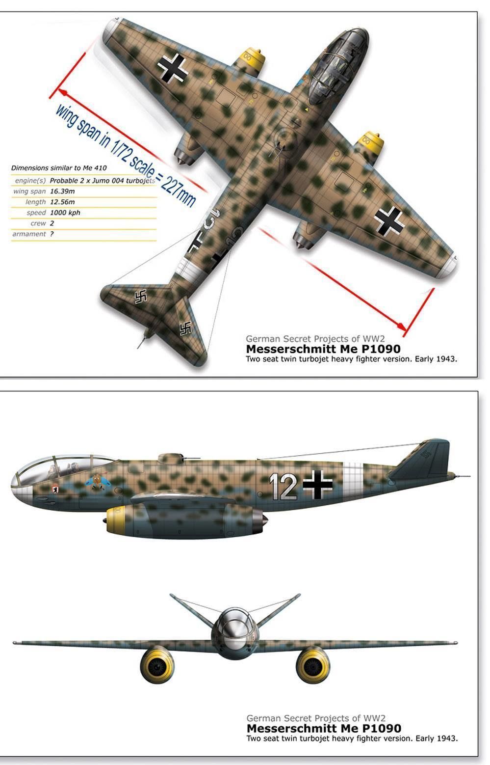 Messerschmitt p1090 3D print model_6