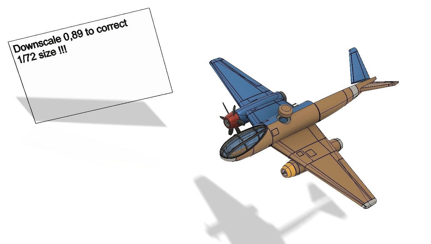 Messerschmitt p1090 3D print model_1