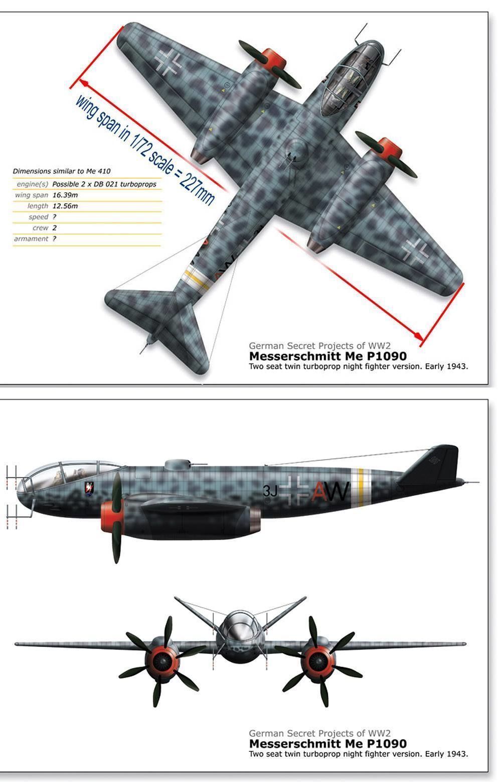 Messerschmitt p1090 3D print model_5