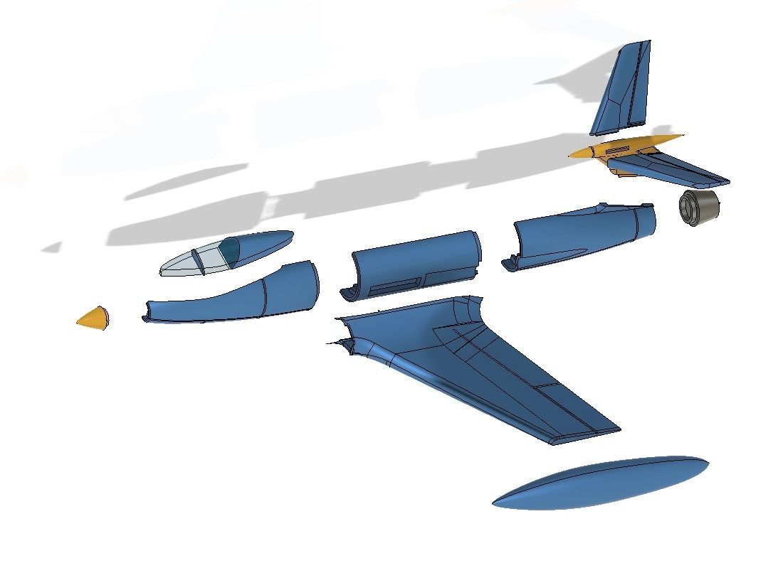 messerschmitt zerstorer 3D print model_2