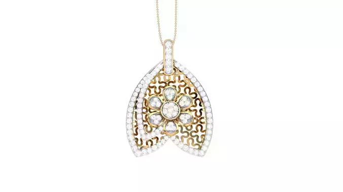 Women Pendant 3dm STL OBJ FBX Renders Details