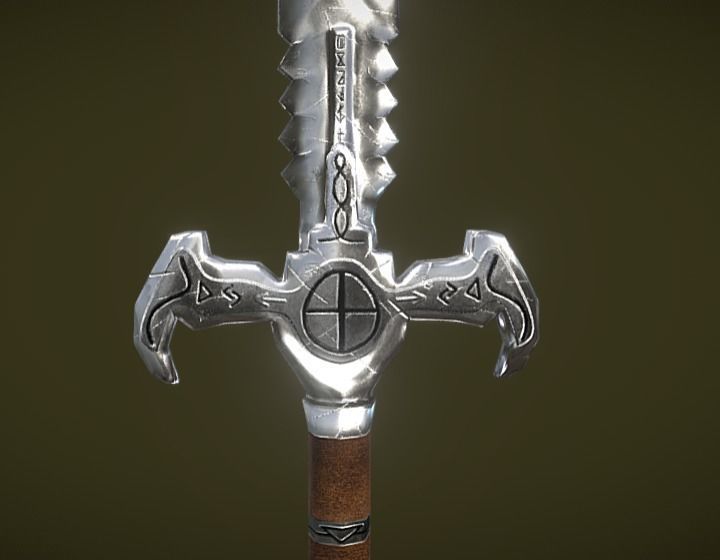Game ready Sword low-poly Low-poly 3D model_4