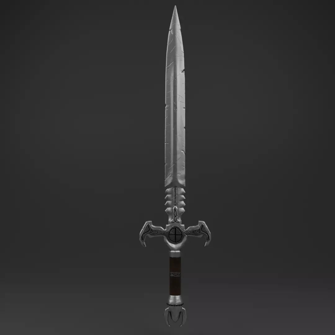Game ready Sword low-poly Low-poly 3D model_0