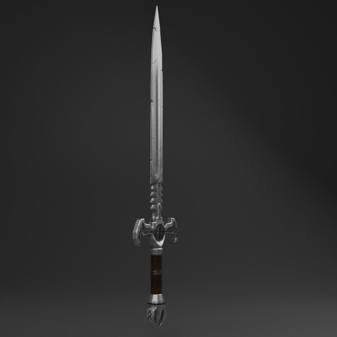 Game ready Sword low-poly Low-poly 3D model_1