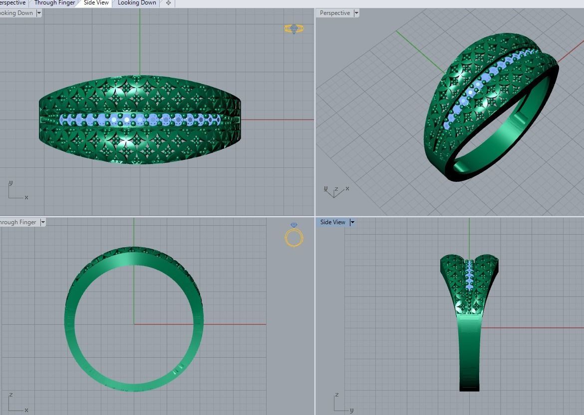there are 7 jewelry rings in this file 3D Model Collection_50