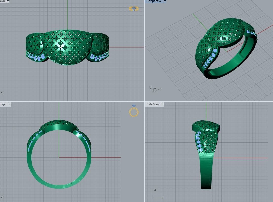 there are 7 jewelry rings in this file 3D Model Collection_34