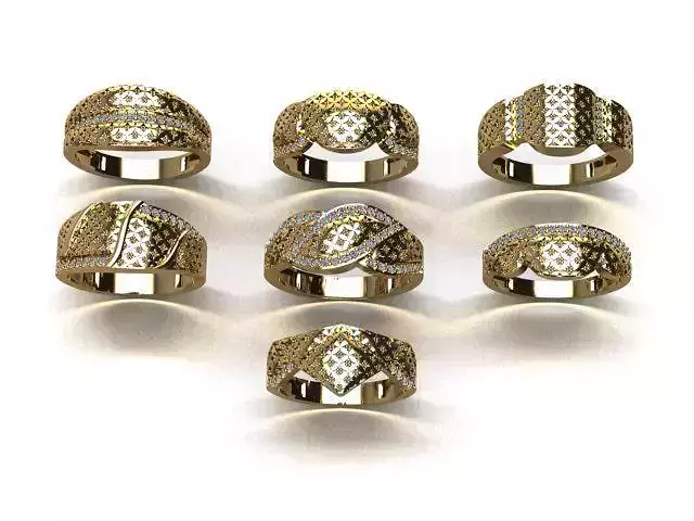 there are 7 jewelry rings in this file