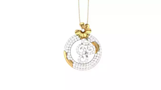 Women Pendant 3dm STL OBJ FBX Renders Details