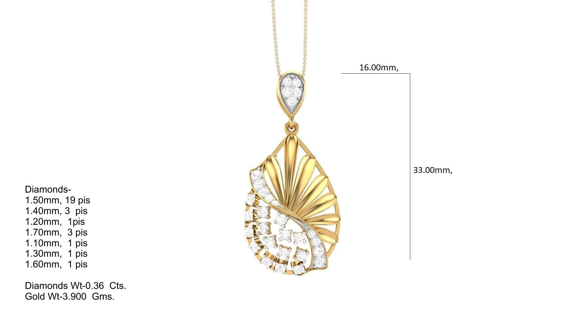 Women Pendant 3dm STL OBJ FBX Renders Details 3D print model_4