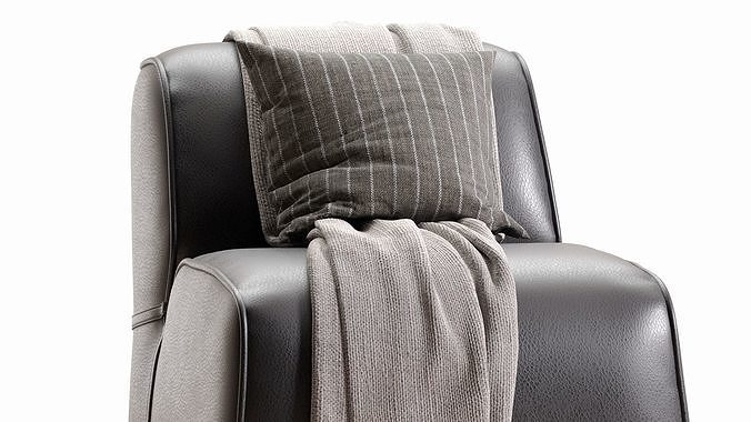 Soft Armchair 3D model 6