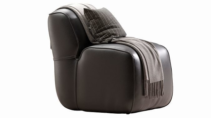 Soft Armchair 3D model 4