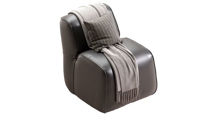 Soft Armchair 3D model 7
