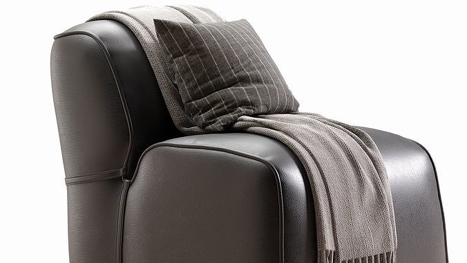Soft Armchair 3D model 5