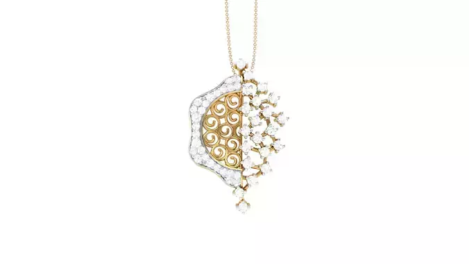 Women Pendant 3dm STL OBJ FBX Renders Details