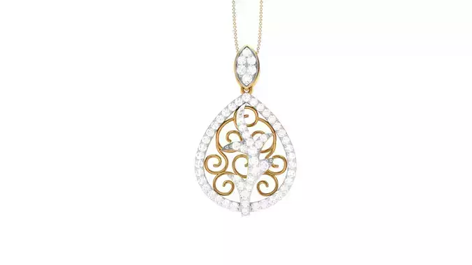 Women Pendant 3dm STL OBJ FBX Renders Details
