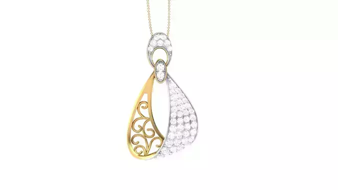 Women Pendant 3dm STL OBJ FBX Renders Details