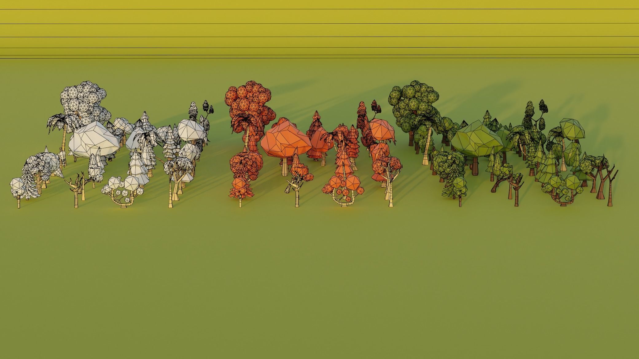 Low Poly Tree Asset Pack Low-poly 3D model_1