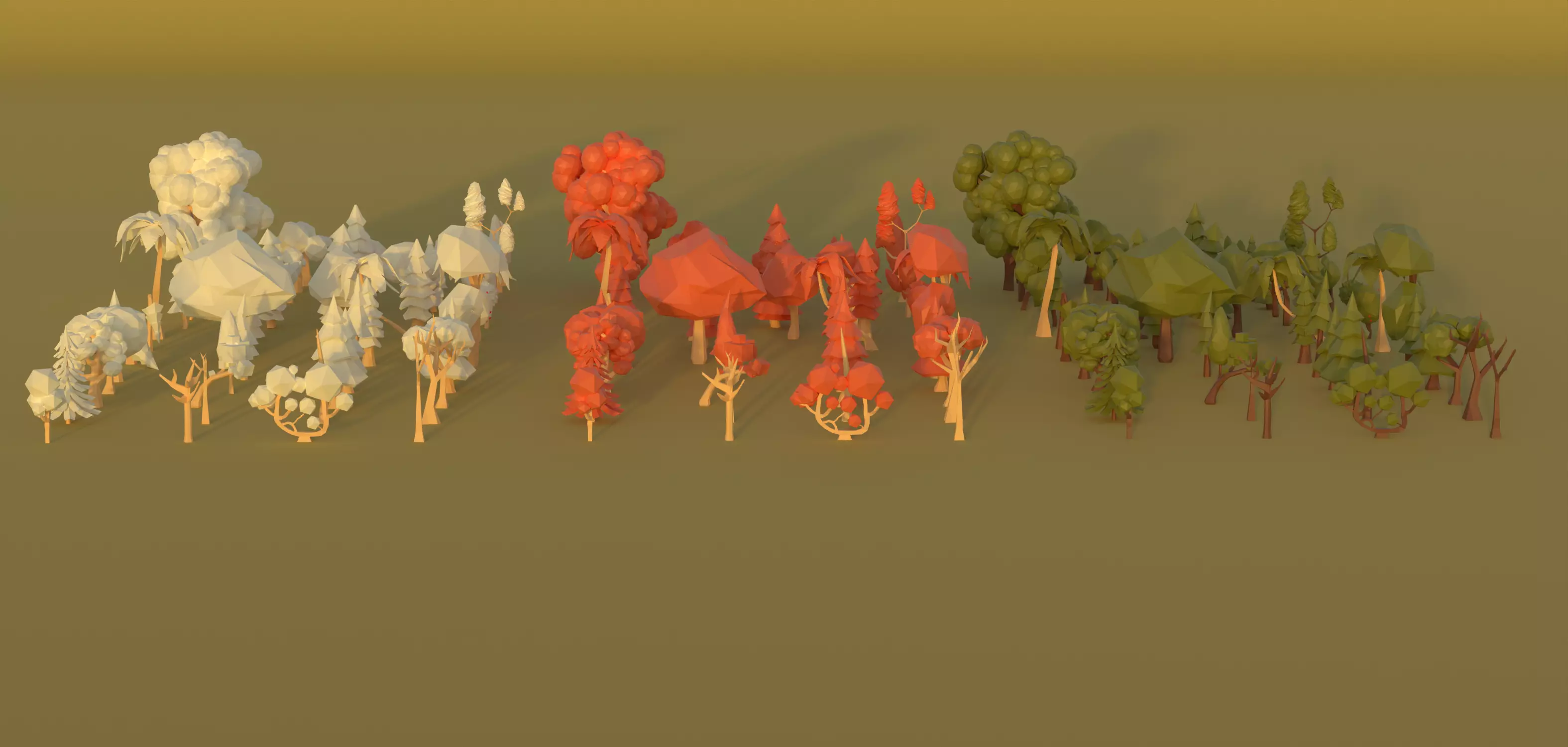 Low Poly Tree Asset Pack Low-poly 3D model_0