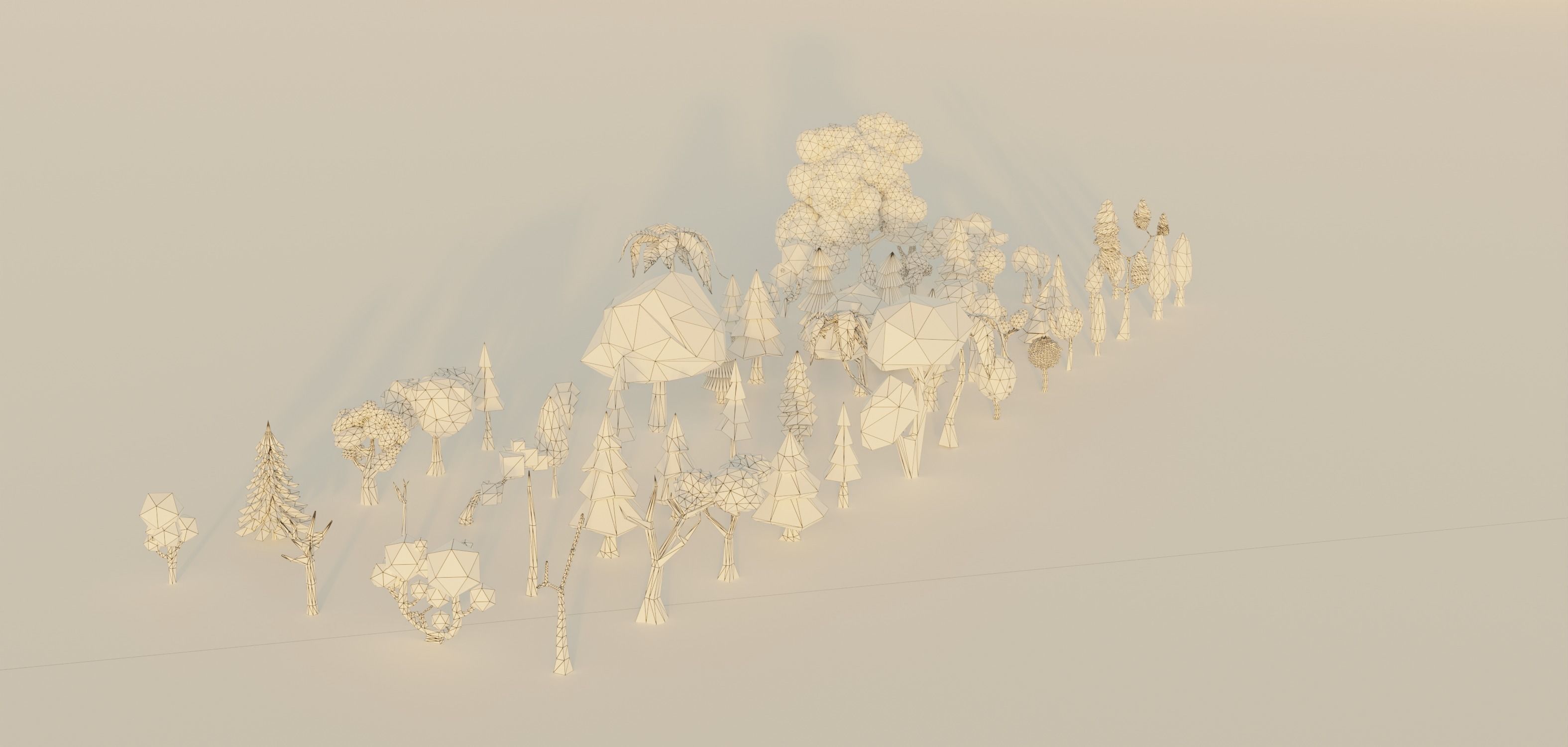 Low Poly Tree Asset Pack Low-poly 3D model_10