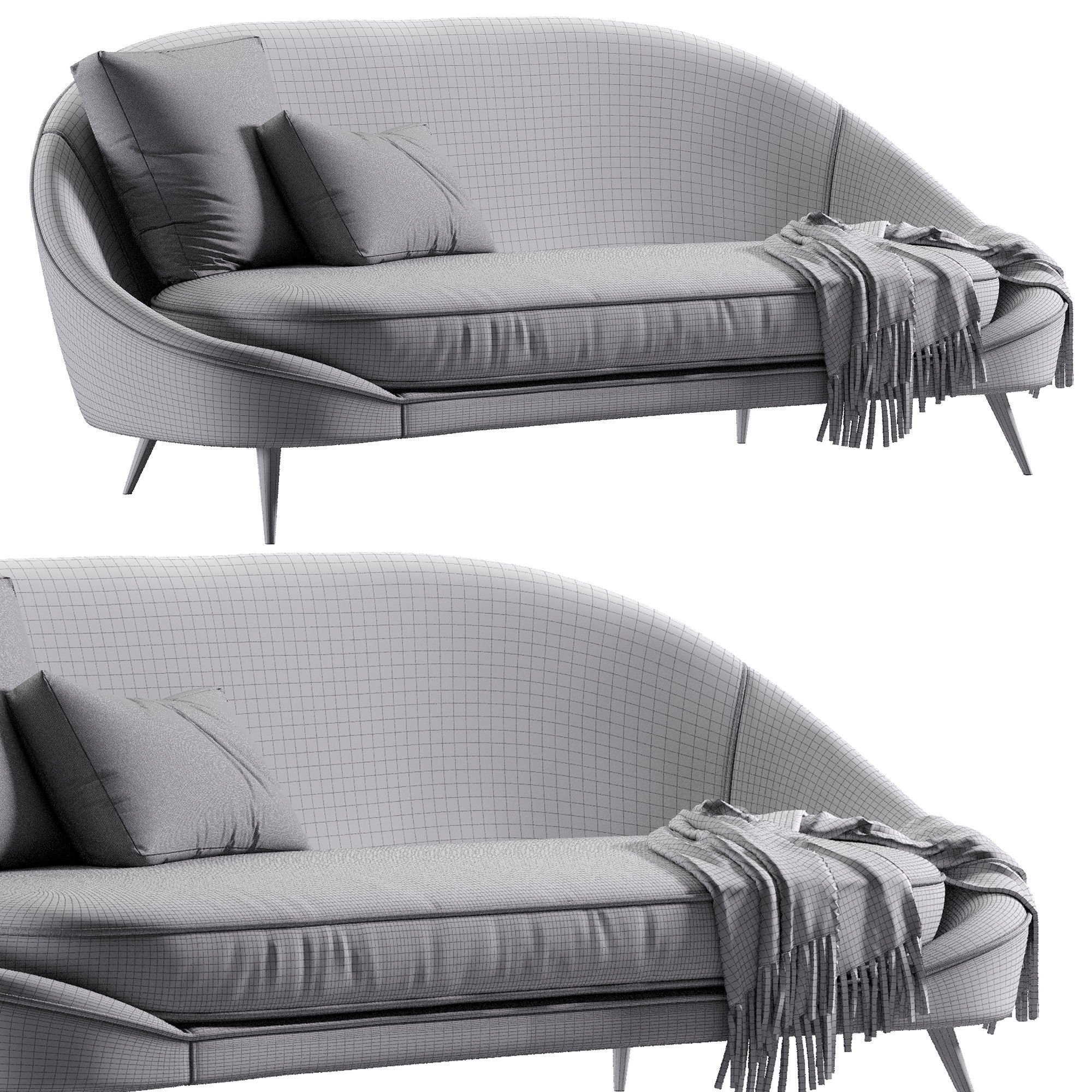 Vibieffe 650 NIDO CURVED SOFA 3D model_20