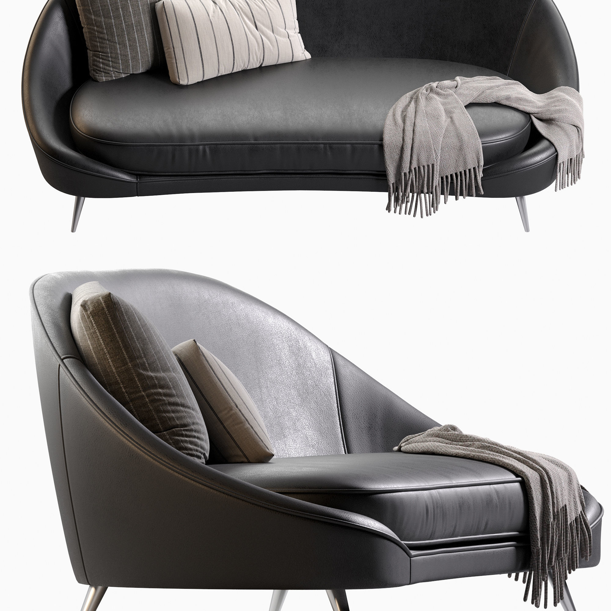 Vibieffe 650 NIDO CURVED SOFA 3D model_18