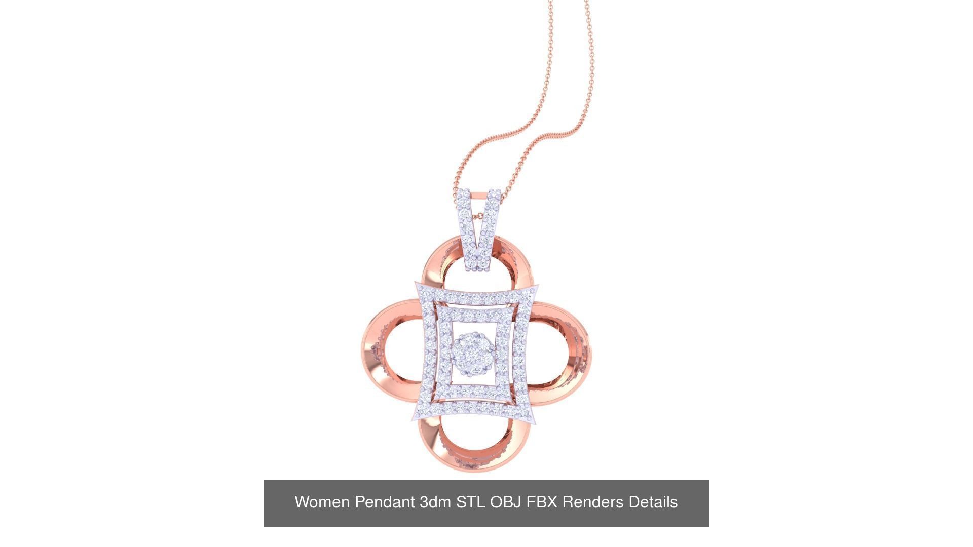 40 Women Pendant 3dm STL OBJ FBX Renders Details Collection _36
