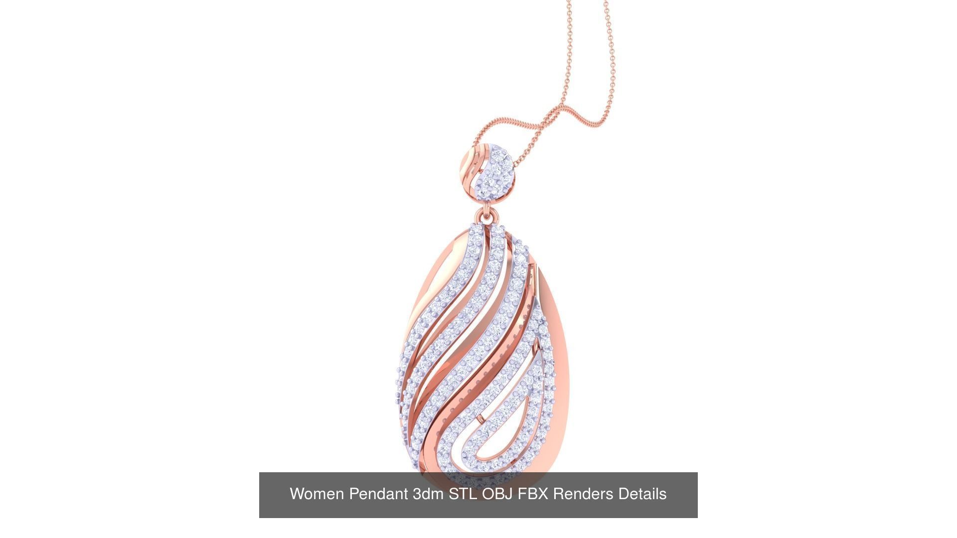 40 Women Pendant 3dm STL OBJ FBX Renders Details Collection _28